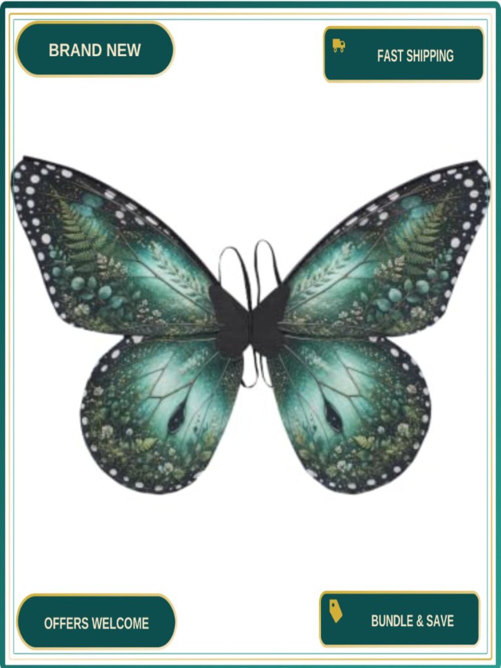 Monarch Butterfly Wings Costume Double-Sided Organza Fairy Wings Adult Women
